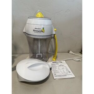 Presto HomeAde Electric Lemonade Maker Model 02621 Manual and Accessories No Box